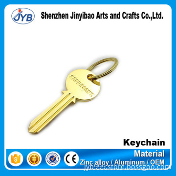 promotional gifts key shaped keychain custom metal key ring